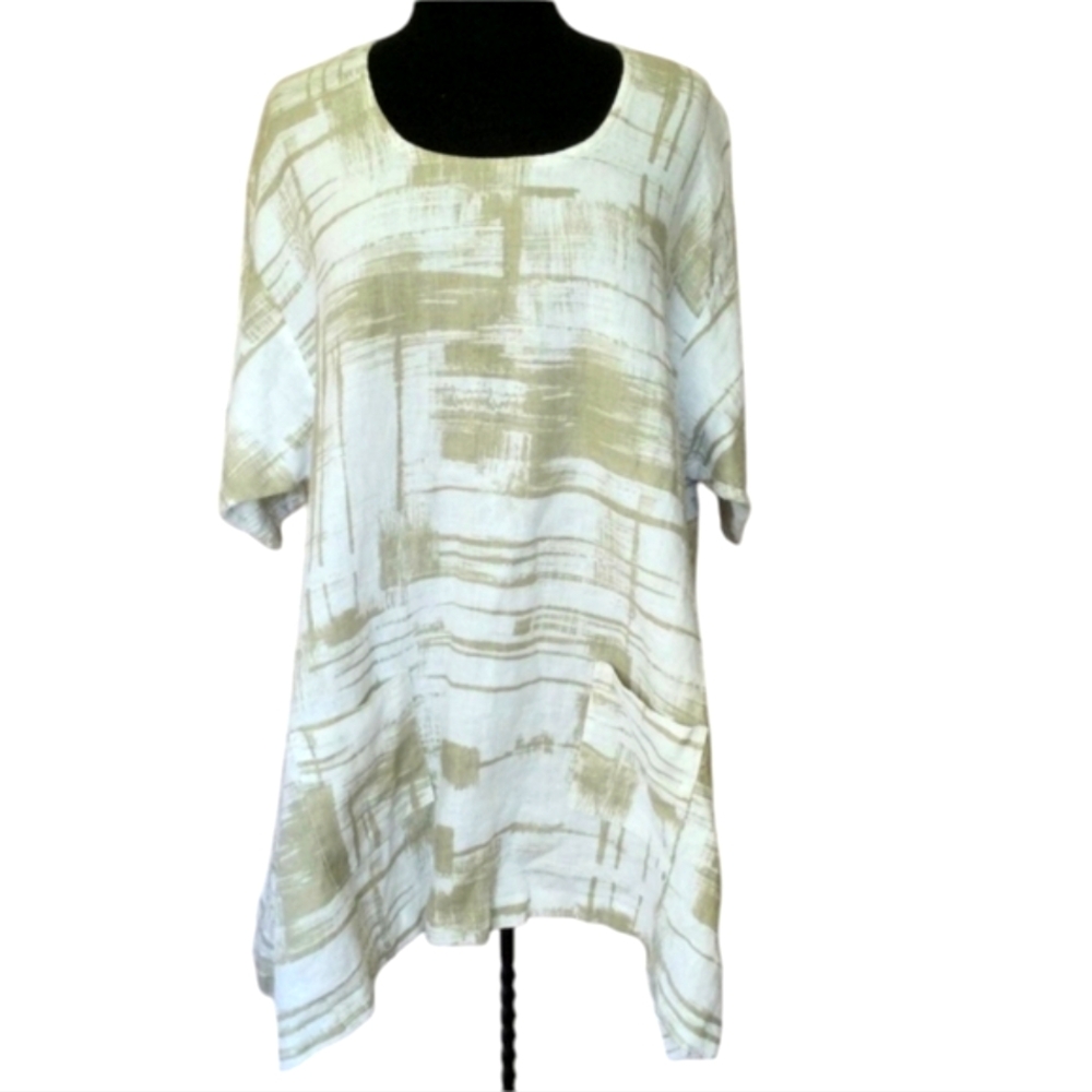 Eva Tralala Paris Linen Tunic Lagenlook Boho